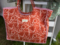 Autumn block print tote bag