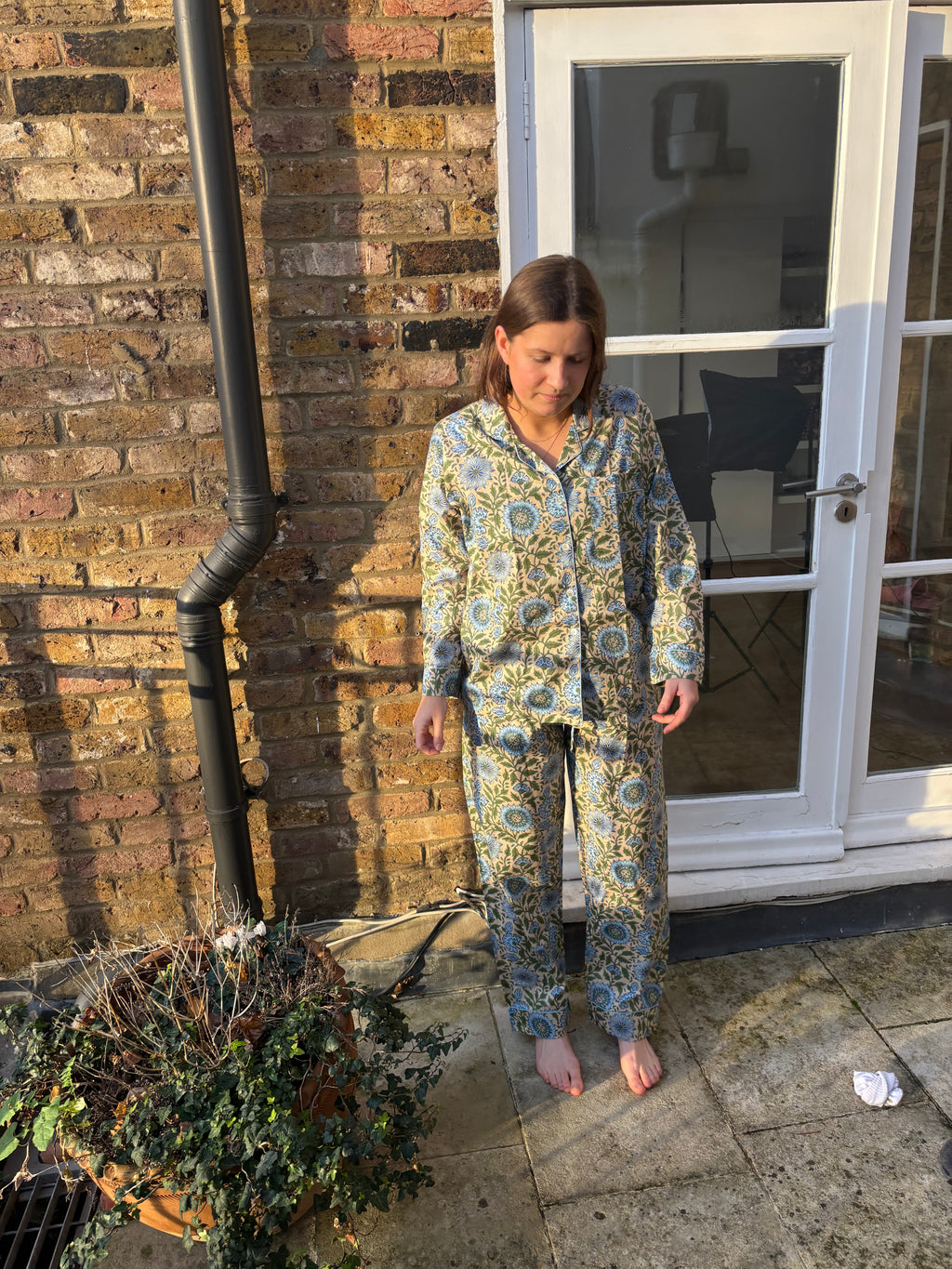 Emerald Green Block Print Pyjamas SET