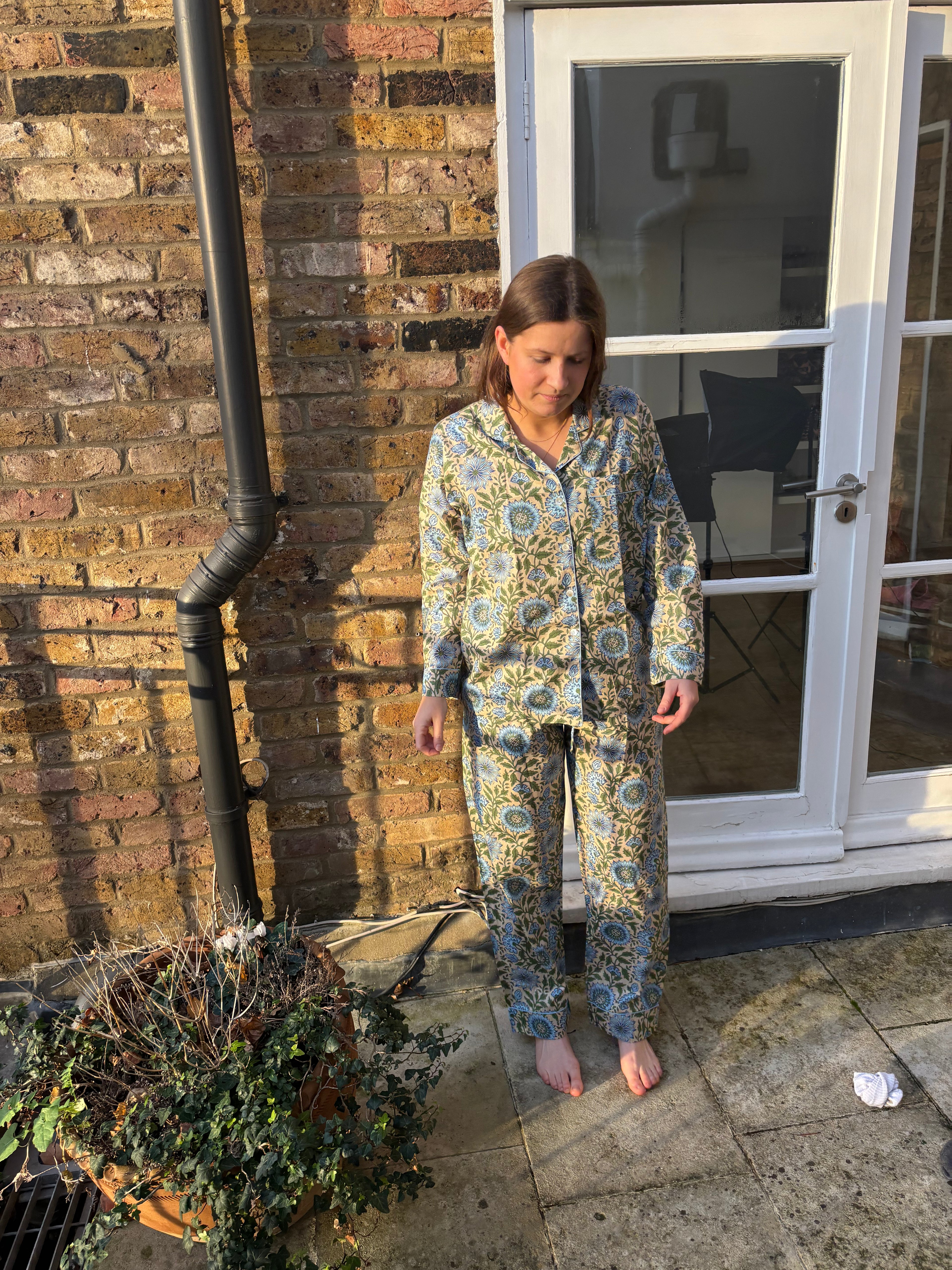 Emerald Green Block Print Pyjamas SET