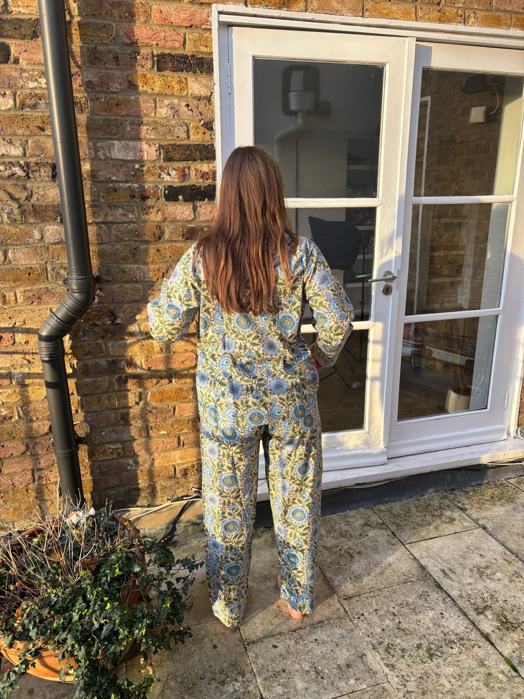 Emerald Green Block Print Pyjamas SET