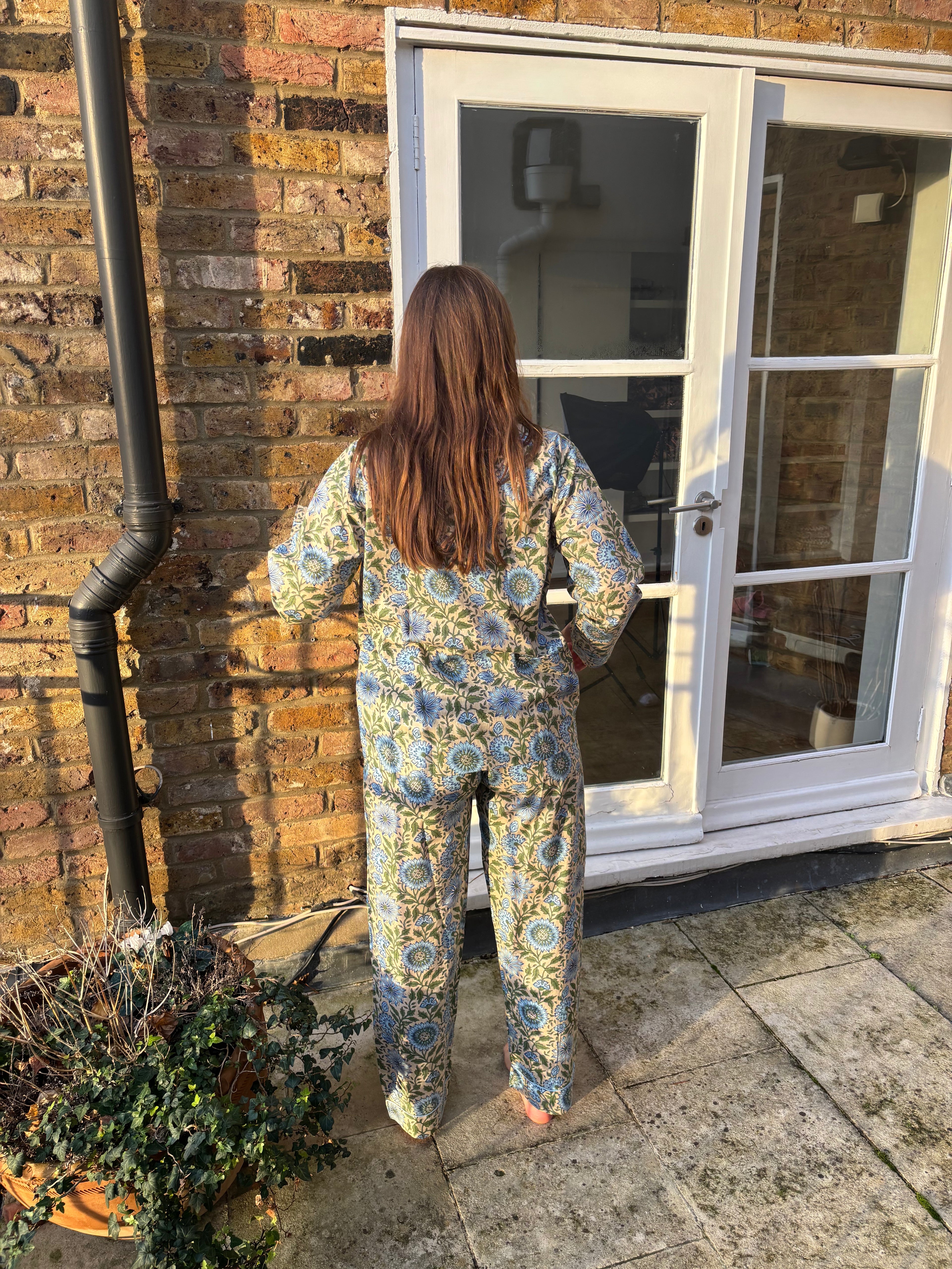 Emerald Green Block Print Pyjamas SET