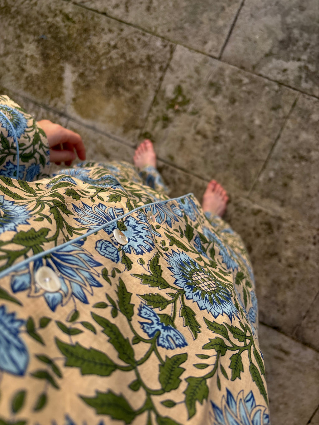 Emerald Green Block Print Pyjamas SET