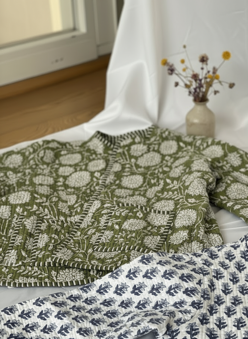 Blue jacket lifestyle shot 2